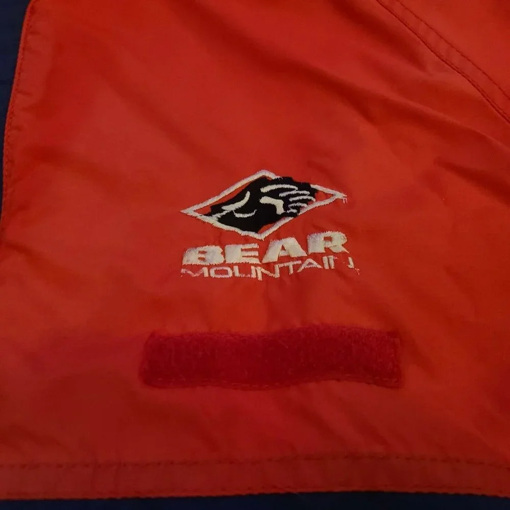 North Face Vtg Red/Blue Size XL‎ Windbreaker Fleece Lining Jacket Bear Mountain